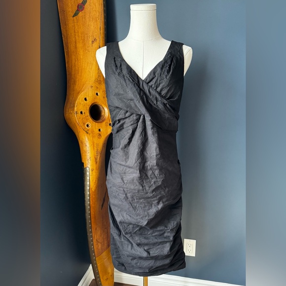 Eileen Fisher black dress. Size 8 - Picture 4 of 11